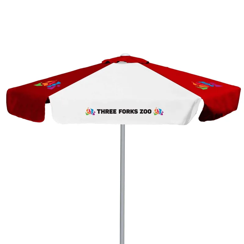 7' E-Z Glide Market Umbrella Kit With Valance (6 Imprints)