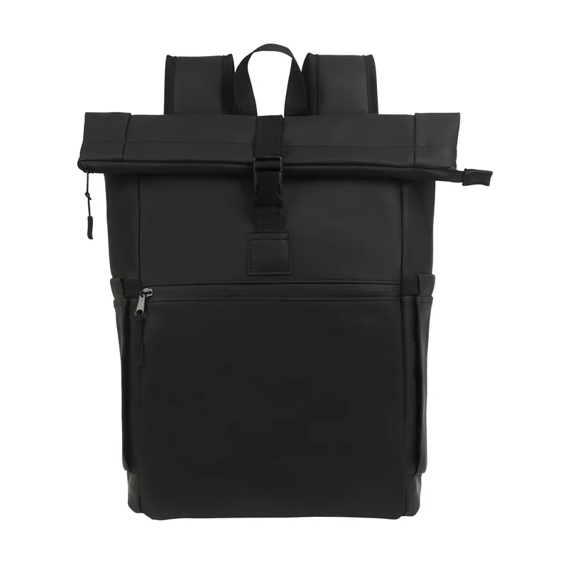 Casey PU Roll-Top Laptop Backpack view 2
