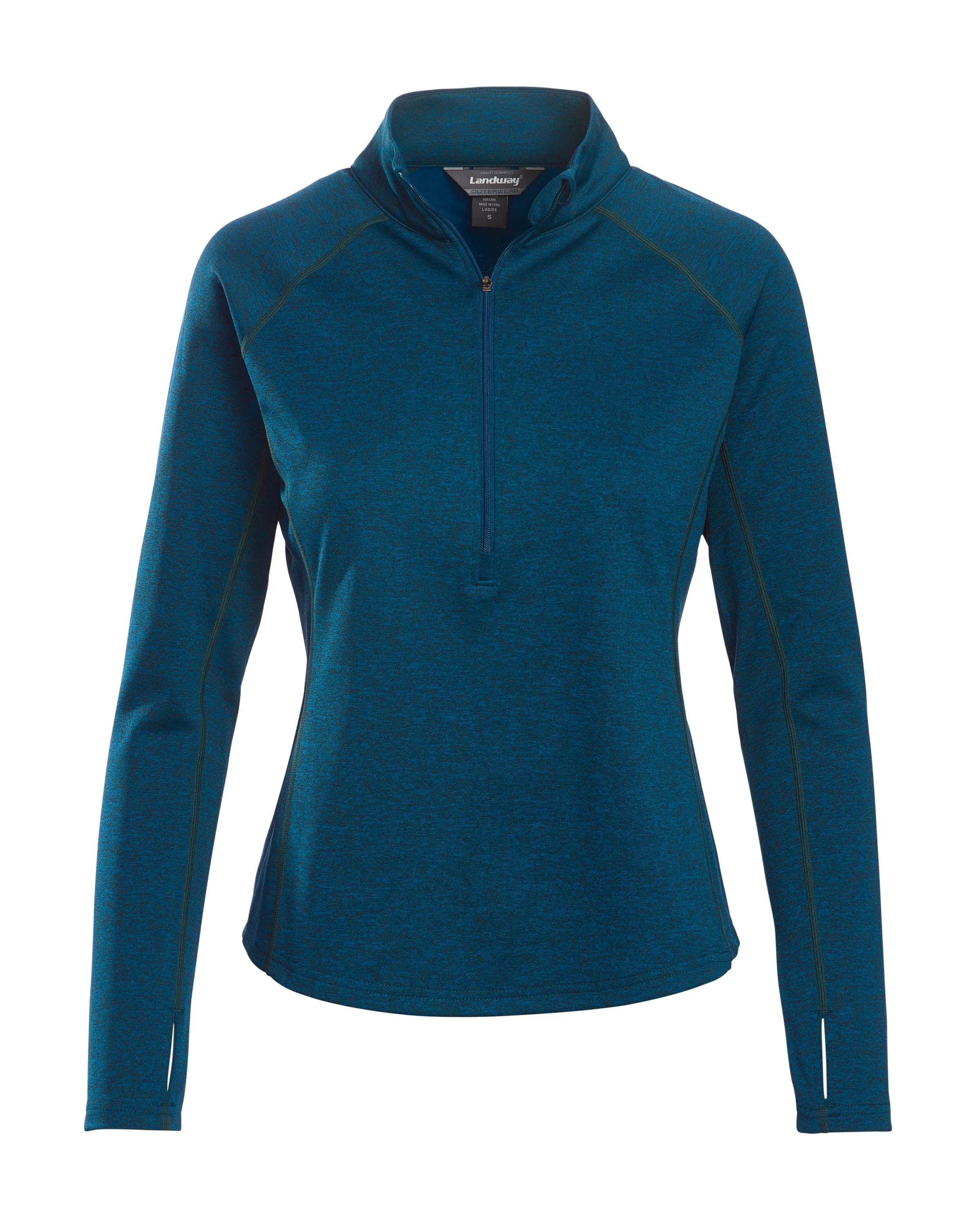 Ladies' Alpha Heathered 1/4 Zip Pullover view 2