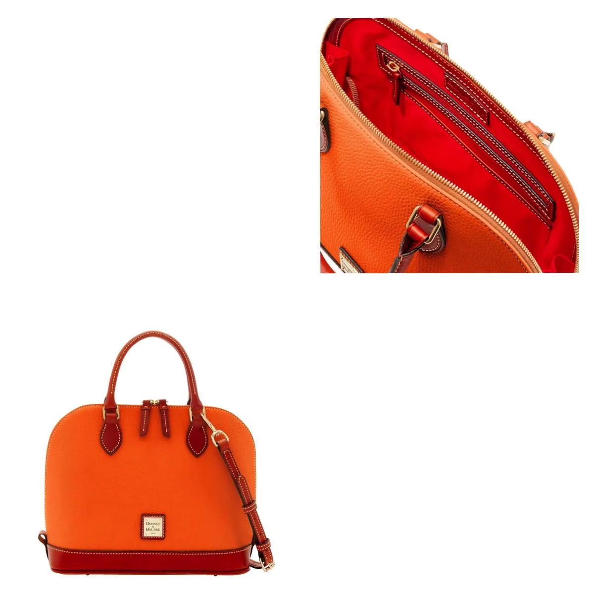 Dooney & Bourke Clementine Pebble Grain Zip Zip Satchel