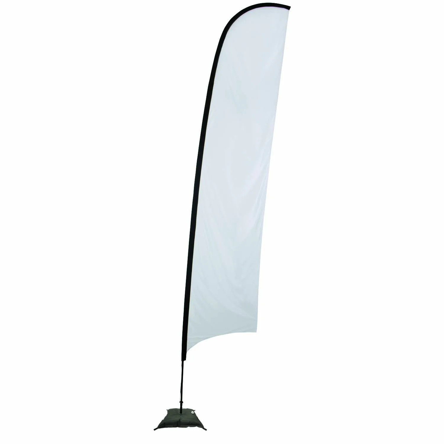 17' Premium Razor Sail Sign Flag, 1-Sided, Scissor Base view 2