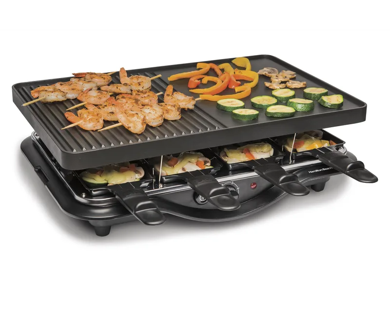 Hamilton Beach® Raclette Portable Party Grill Dishwasher Safe Variable Heat Control