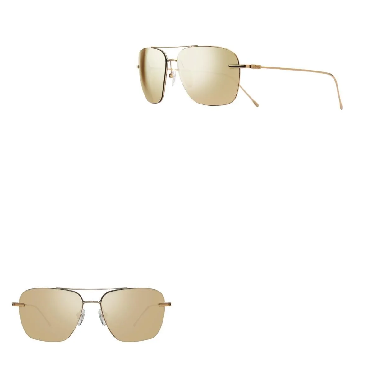 Revo Sunglasses Black Air 3 Ultra-Lightweight Full Rim Navigator - Shiny Gold