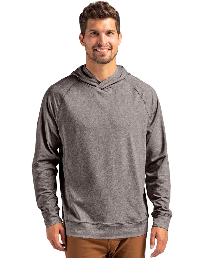 Cutter & Buck Adapt Knit Recycled Mens Heathered Hooded Pullover