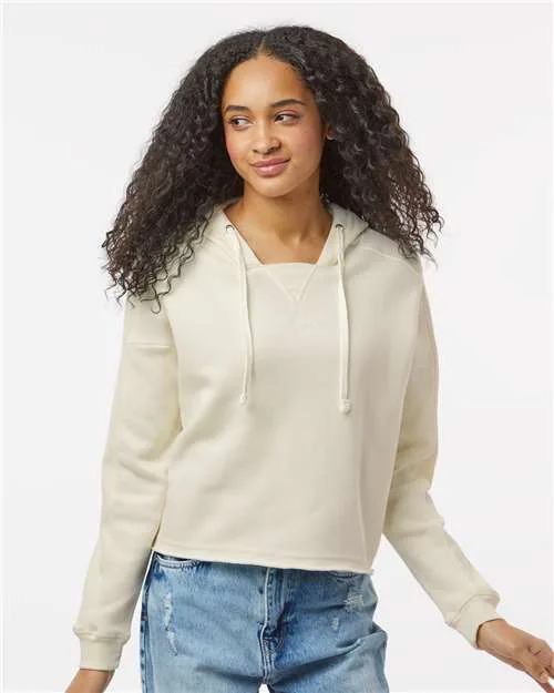 MV Sport® Women's Angel Fleece Crop Hooded Sweatshirt
