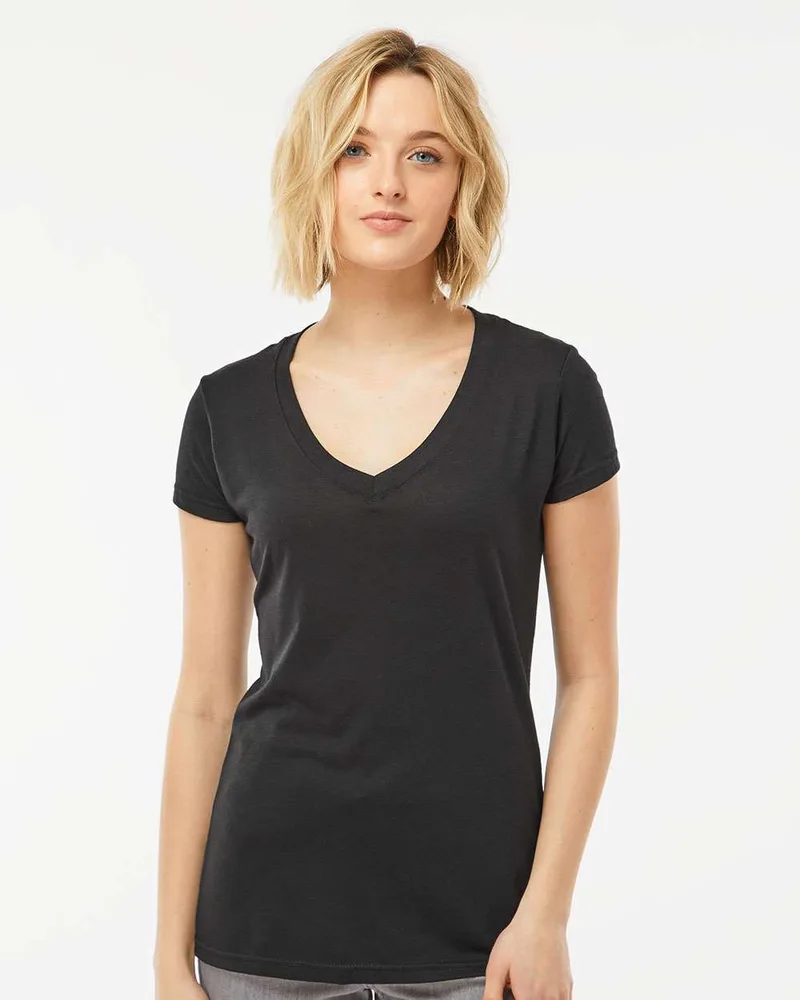 Tultex® Women's Poly-Rich V-Neck T-Shirt