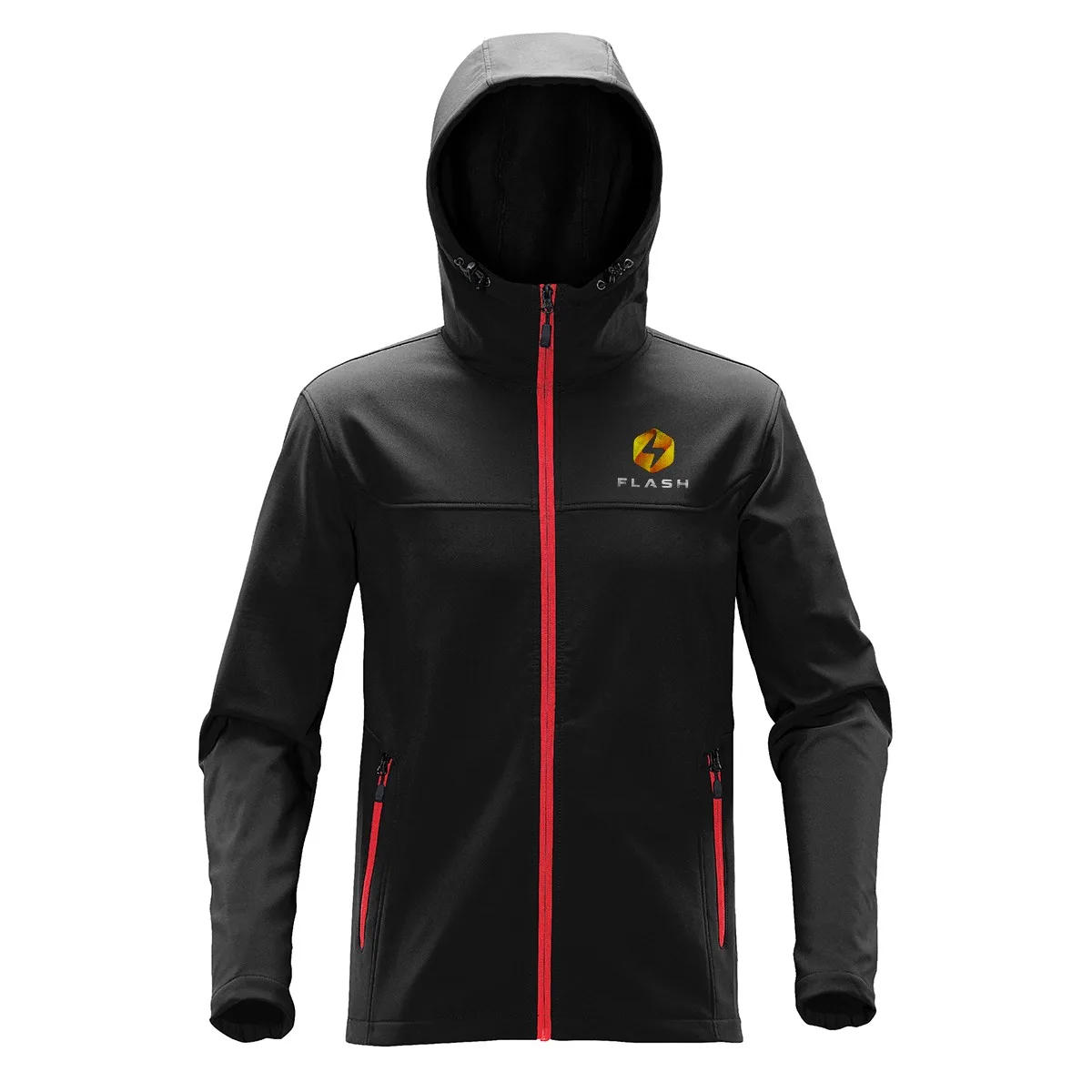 KSH1 BLACK BRIGHTRED Embroidery