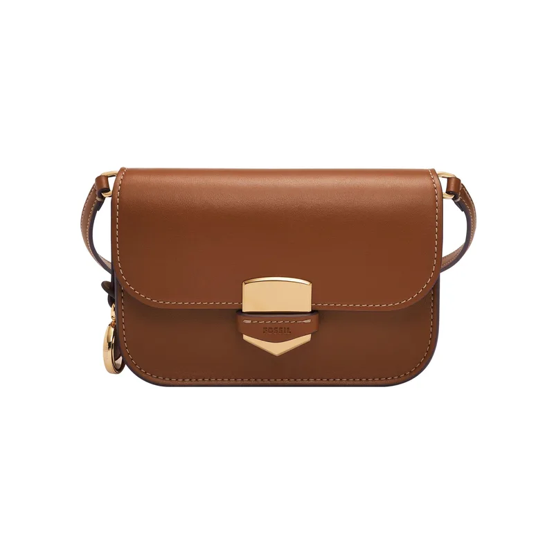 Fossil Lennox Small Flap Crossbody Brown Bag