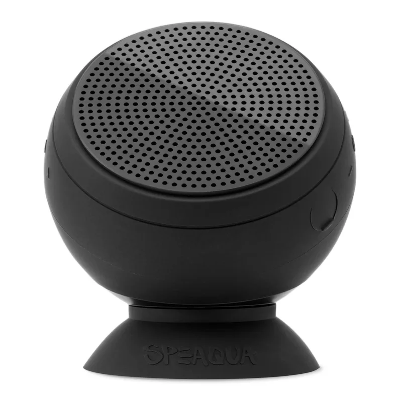 Speaqua The Barnacle Vibe 2.0 Waterproof Bluetooth Speaker w/8 Gb Internal Memory In Manta Ray Black