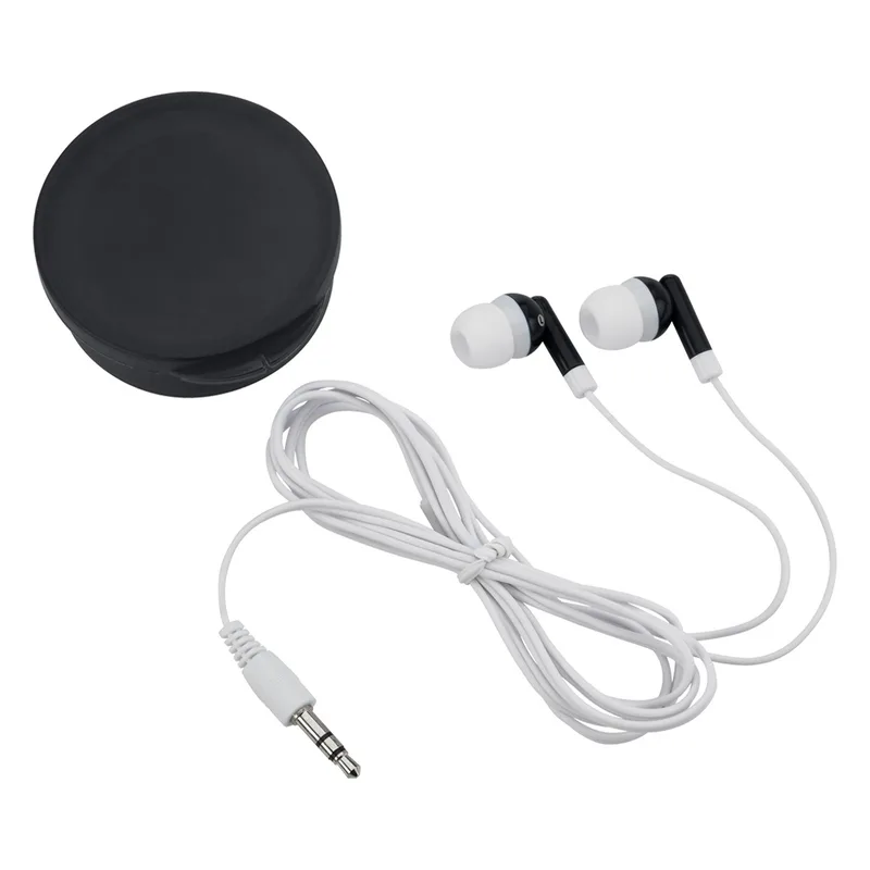 Earbuds In Round Plastic Case view 3