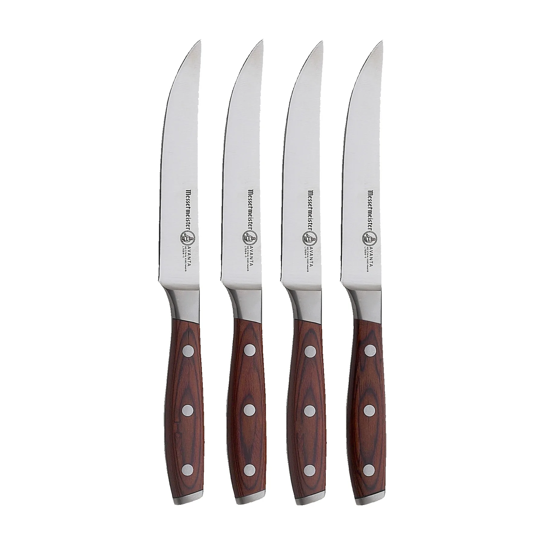 Messermeister Avanta Pakkawood 4-Piece Fine Edge Steak Knife Set