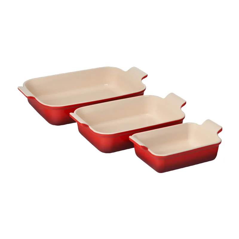 Le Creuset Heritage 3-Piece Rectangular Baking Dish Set