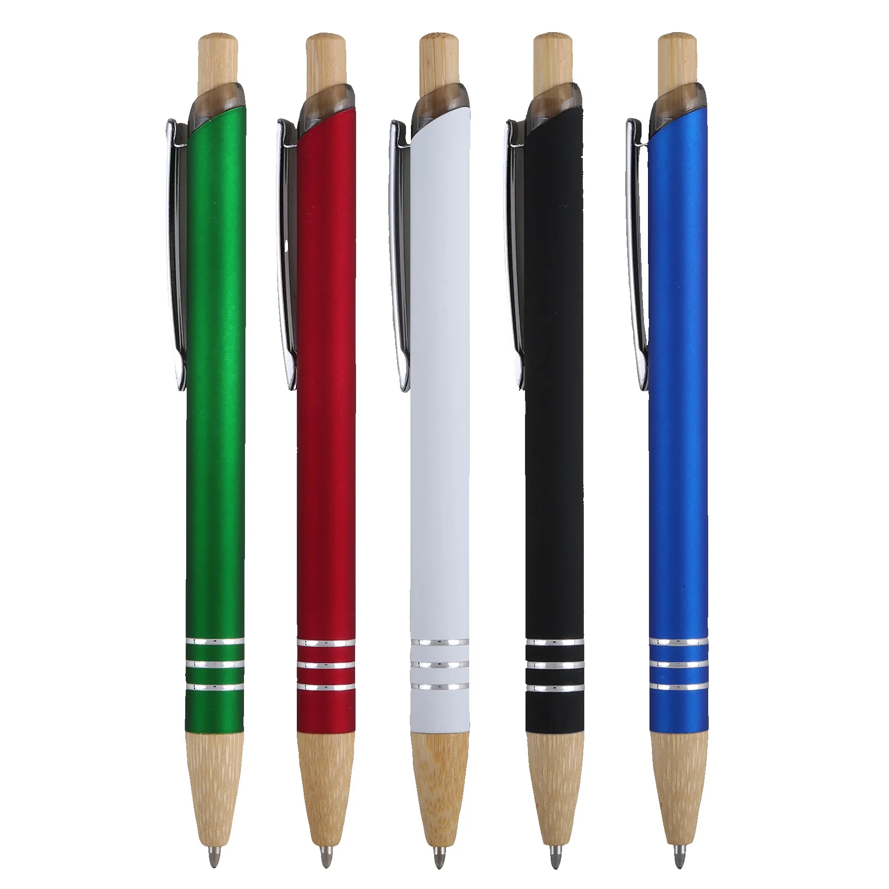 Venosa Velvet-Touch Aluminum Pen w/Bamboo Accents view 2