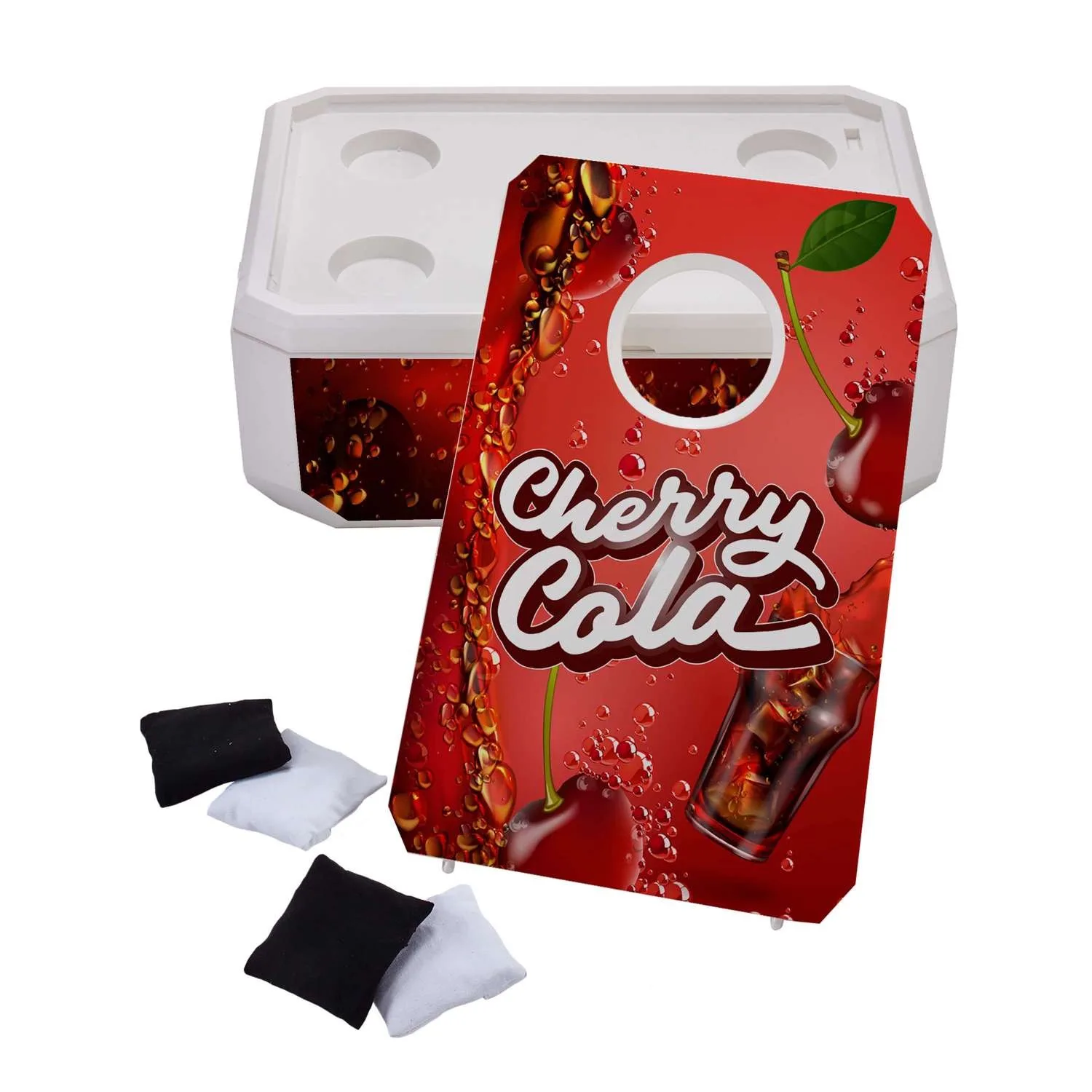Cornhole Cooler with Imprint on Game Top and Sides view 4