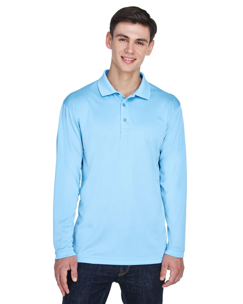 ULTRACLUB Adult Cool & Dry Sport Long-Sleeve Polo view 2