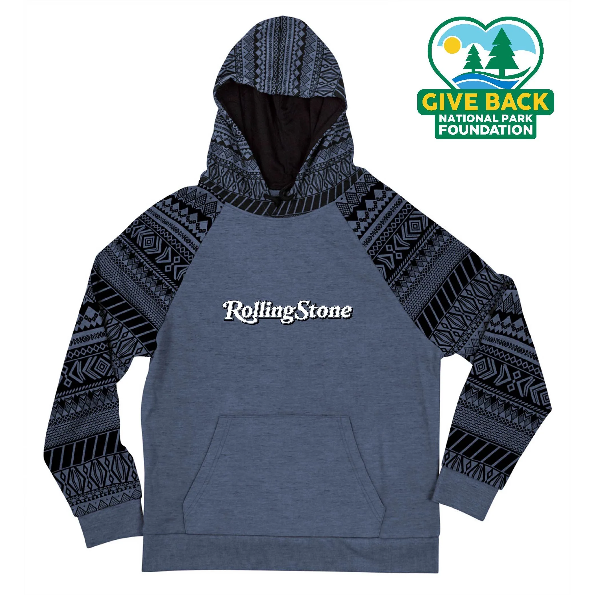 ACE Adult Pattern Blocked Cotton Hoodie view 4