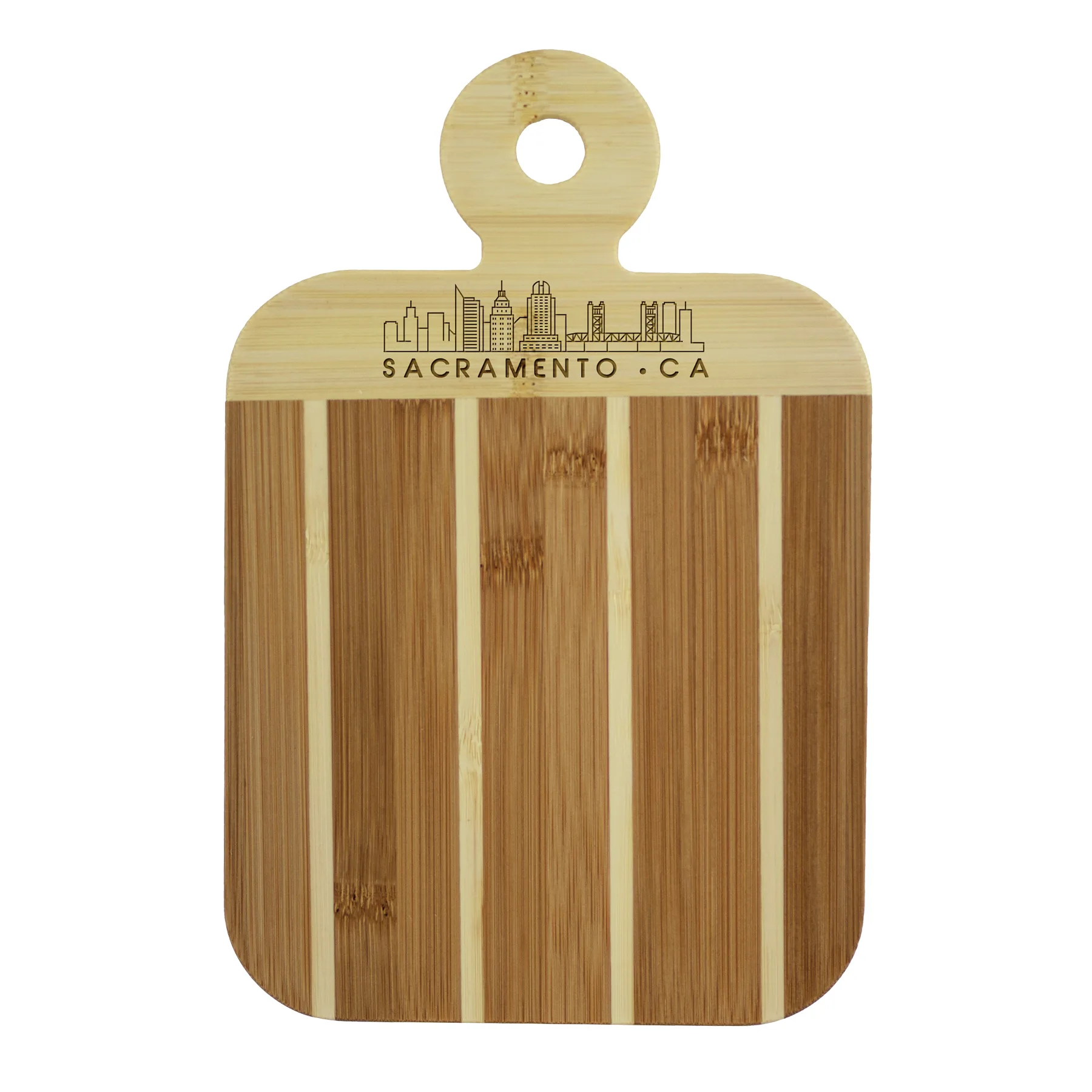 Striped Paddle Sacramento City Skyline Board
