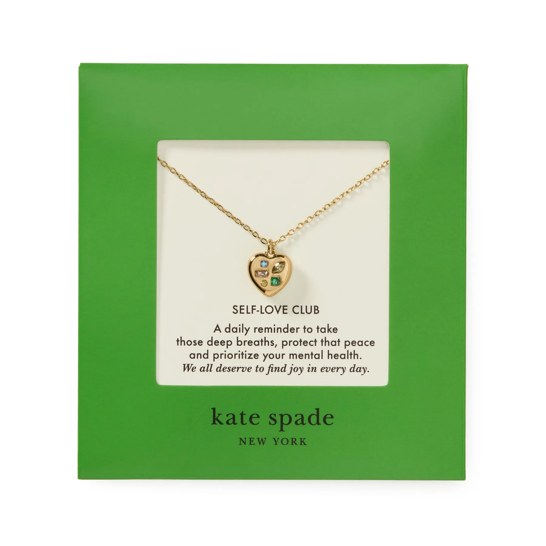 kate spade Self-love Club Carded Pendant - Gold Multi