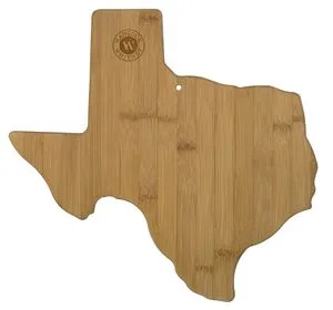 Texas State Bamboo Cutting & Serving Board — Laser Engraved up to 2 Square Inches (1 side/1 location)