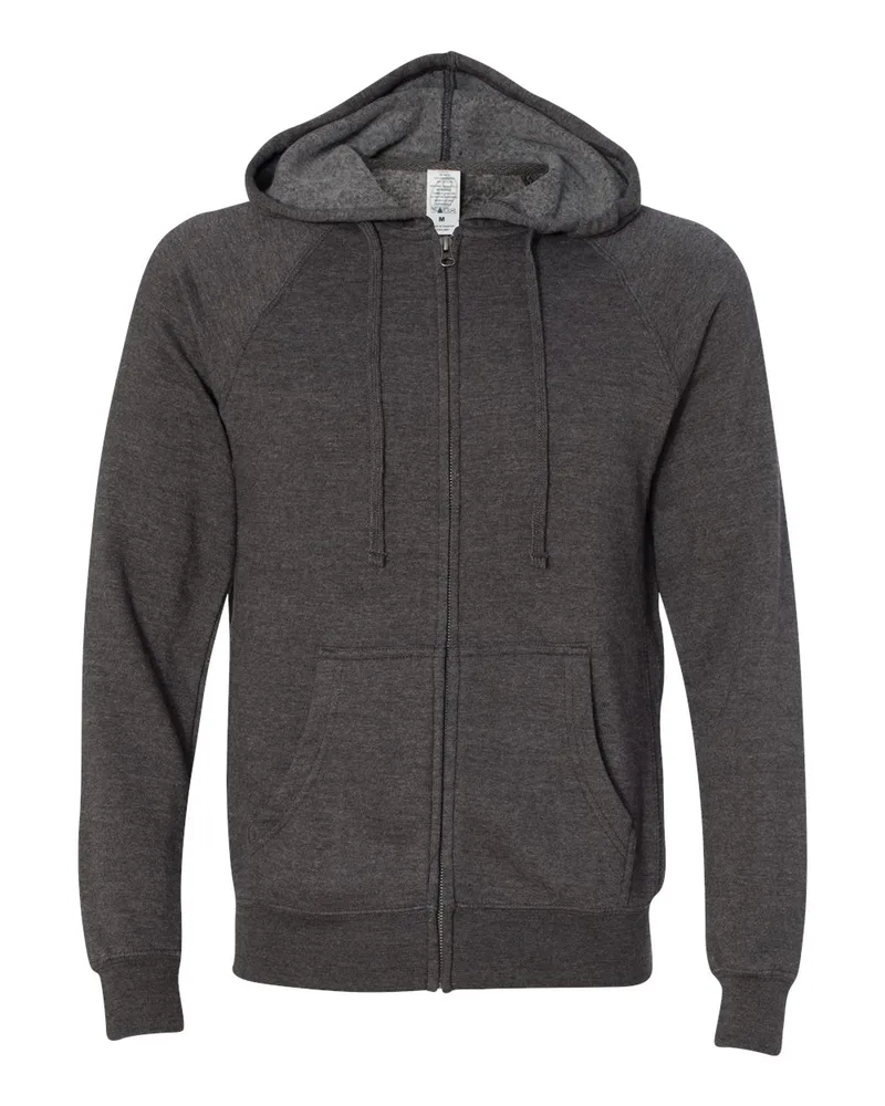 Independent Trading Co.® Unisex Blend Raglan Full-Zip Hooded Sweatshirt view 4