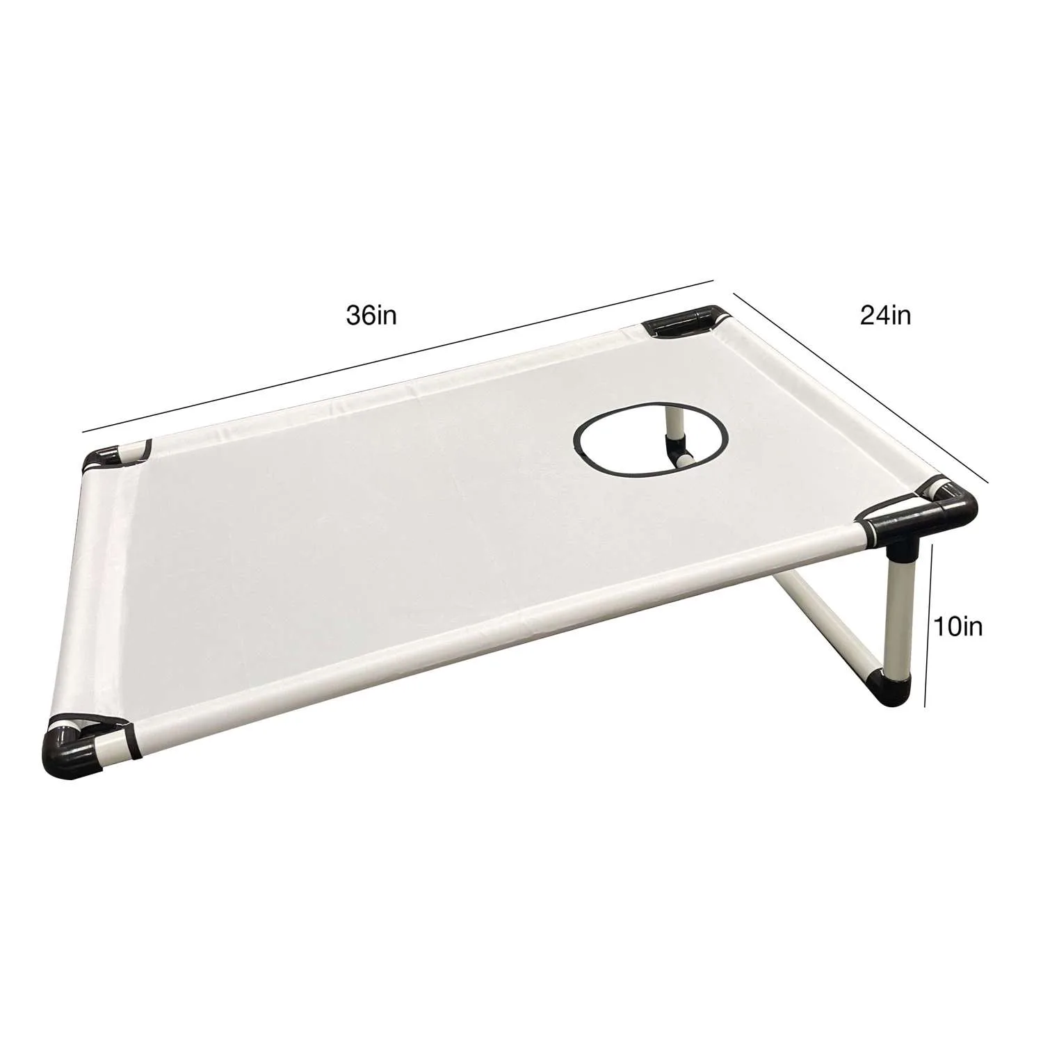 Portable Cornhole, 4 Navy & White Bean Bags view 6
