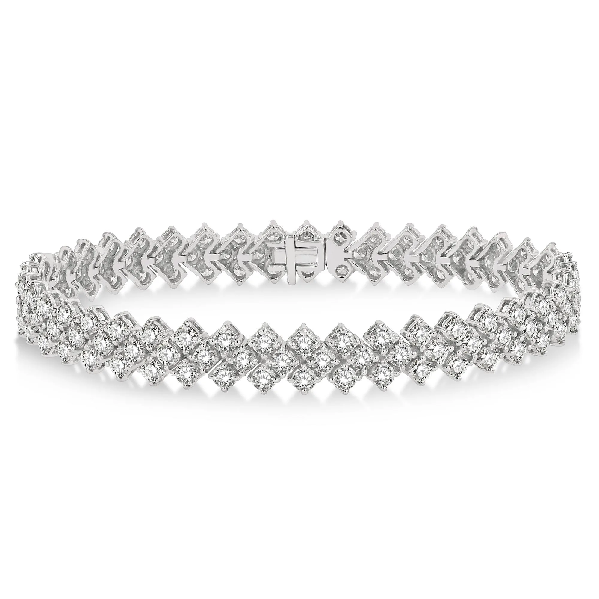 Jilco Inc Chevron Link Diamond Tennis Bracelet