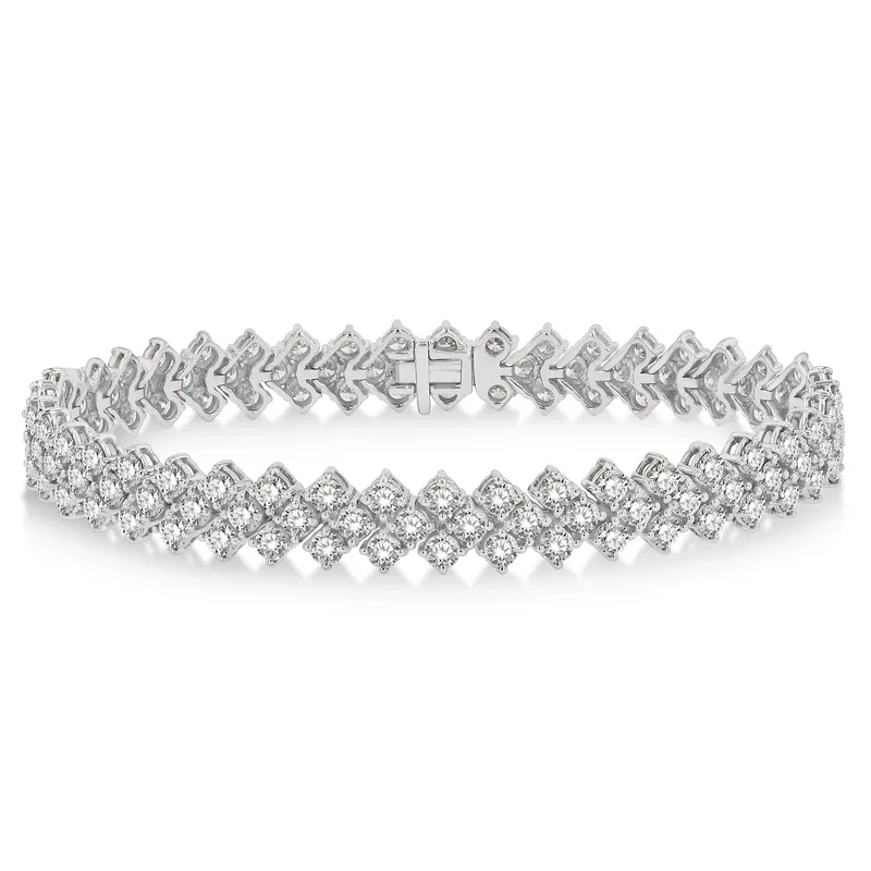 Jilco Inc Chevron Link Diamond Tennis Bracelet