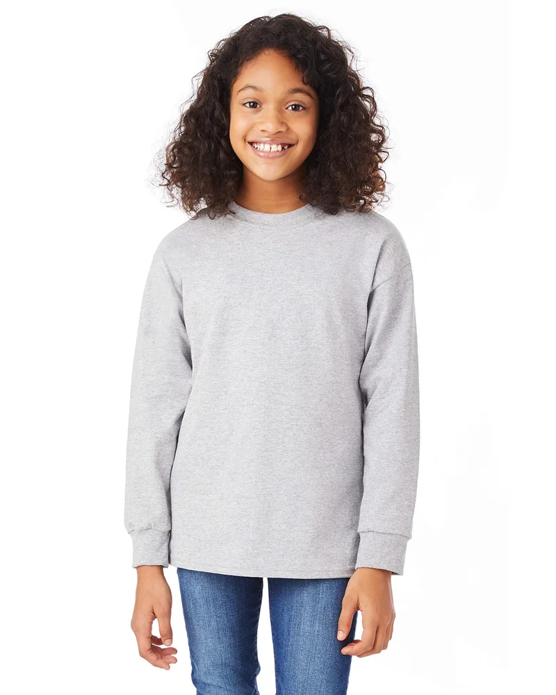 Hanes Printables Youth Authentic-T Long-Sleeve T-Shirt view 3