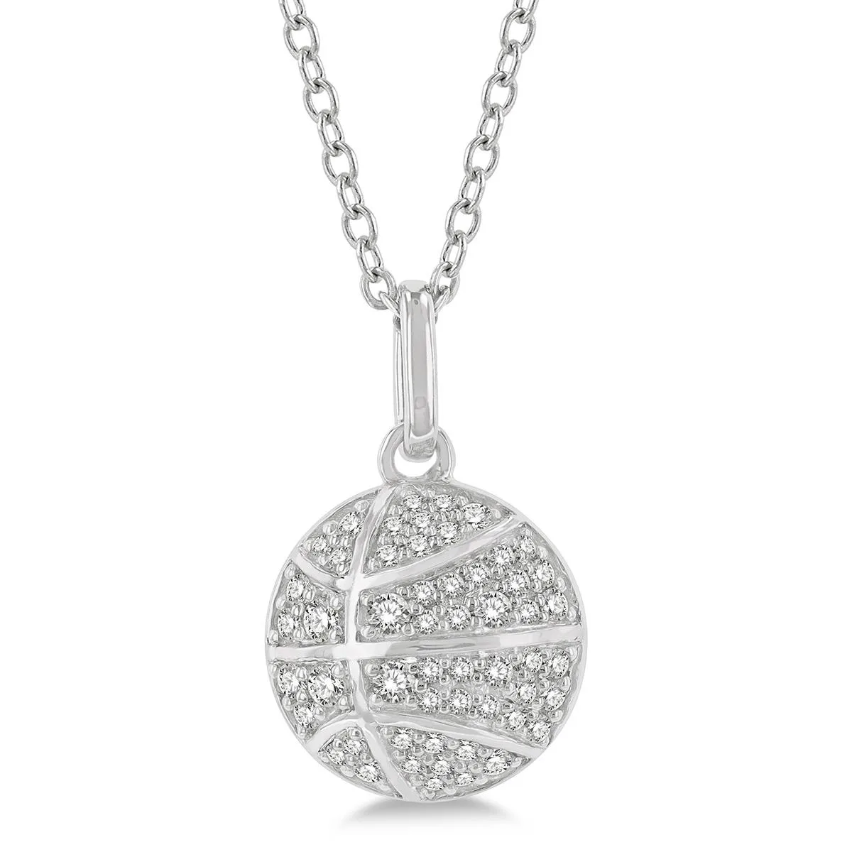 Jilco Inc Diamond Basketball Necklace