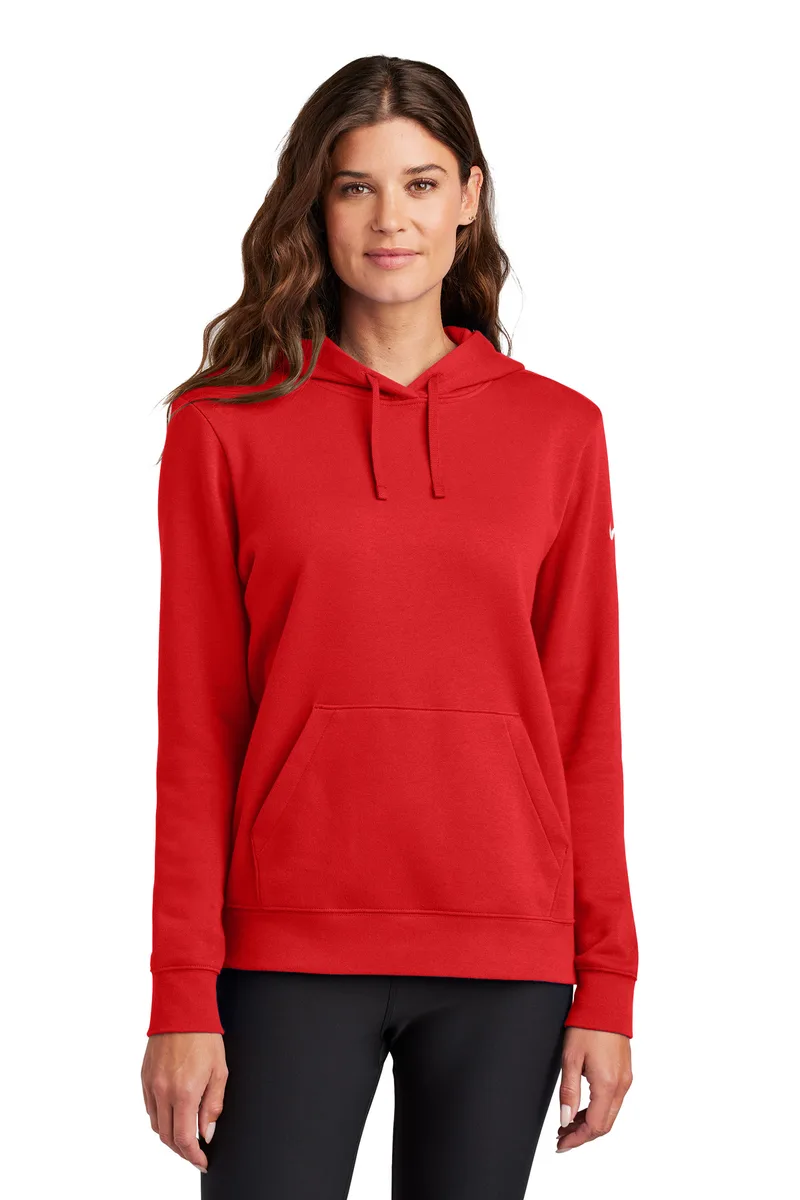 Nike Women's Club Fleece Sleeve Swoosh Pullover Hoodie view 6