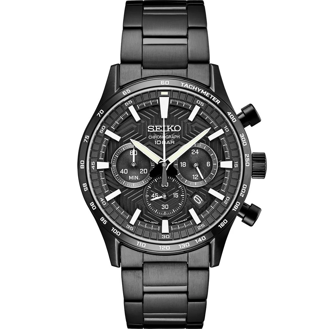 Seiko Watch Essentials Bif Quartz Chrono Black Dial