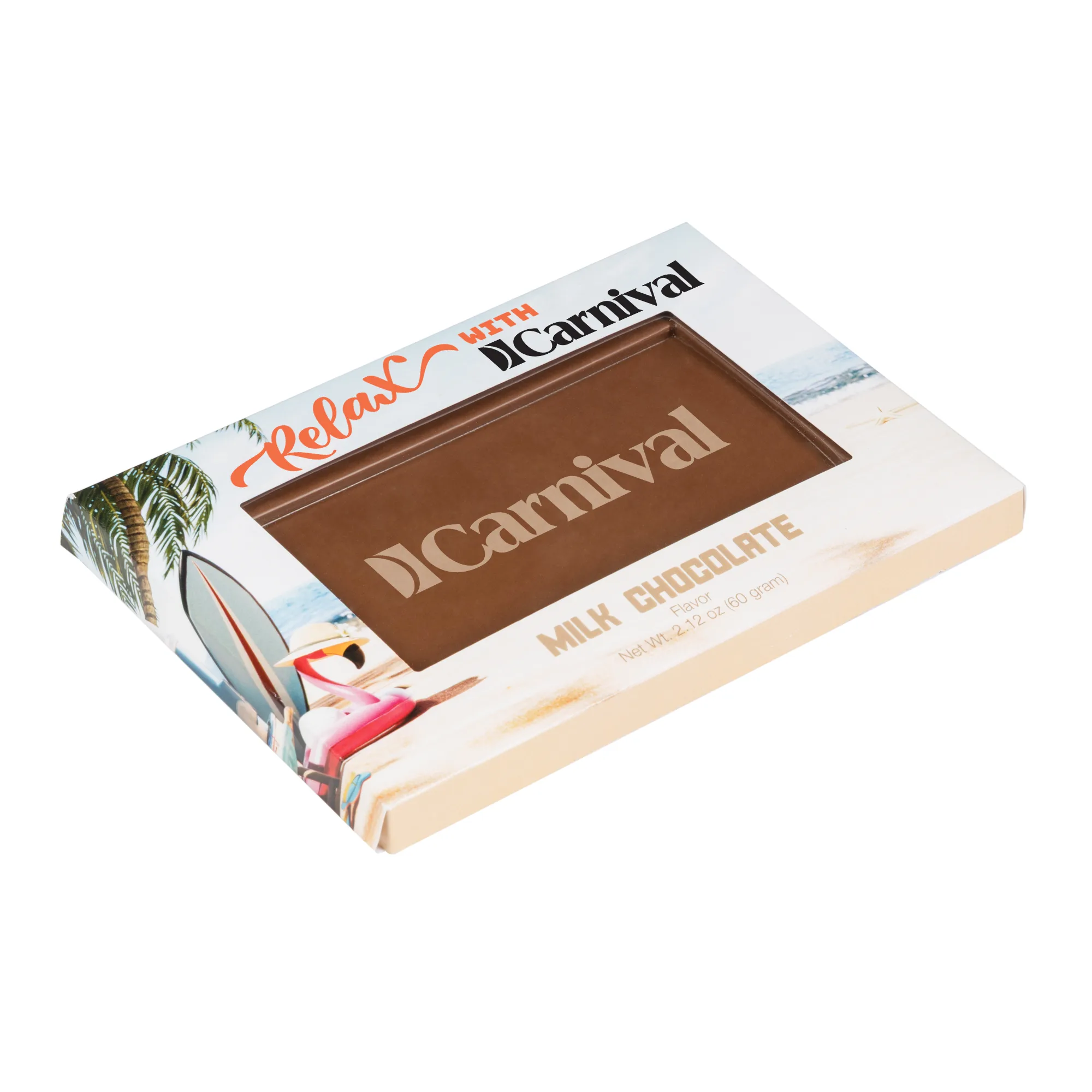 Rectangle Etched Milk Chocolate Bar- Window Box view 3