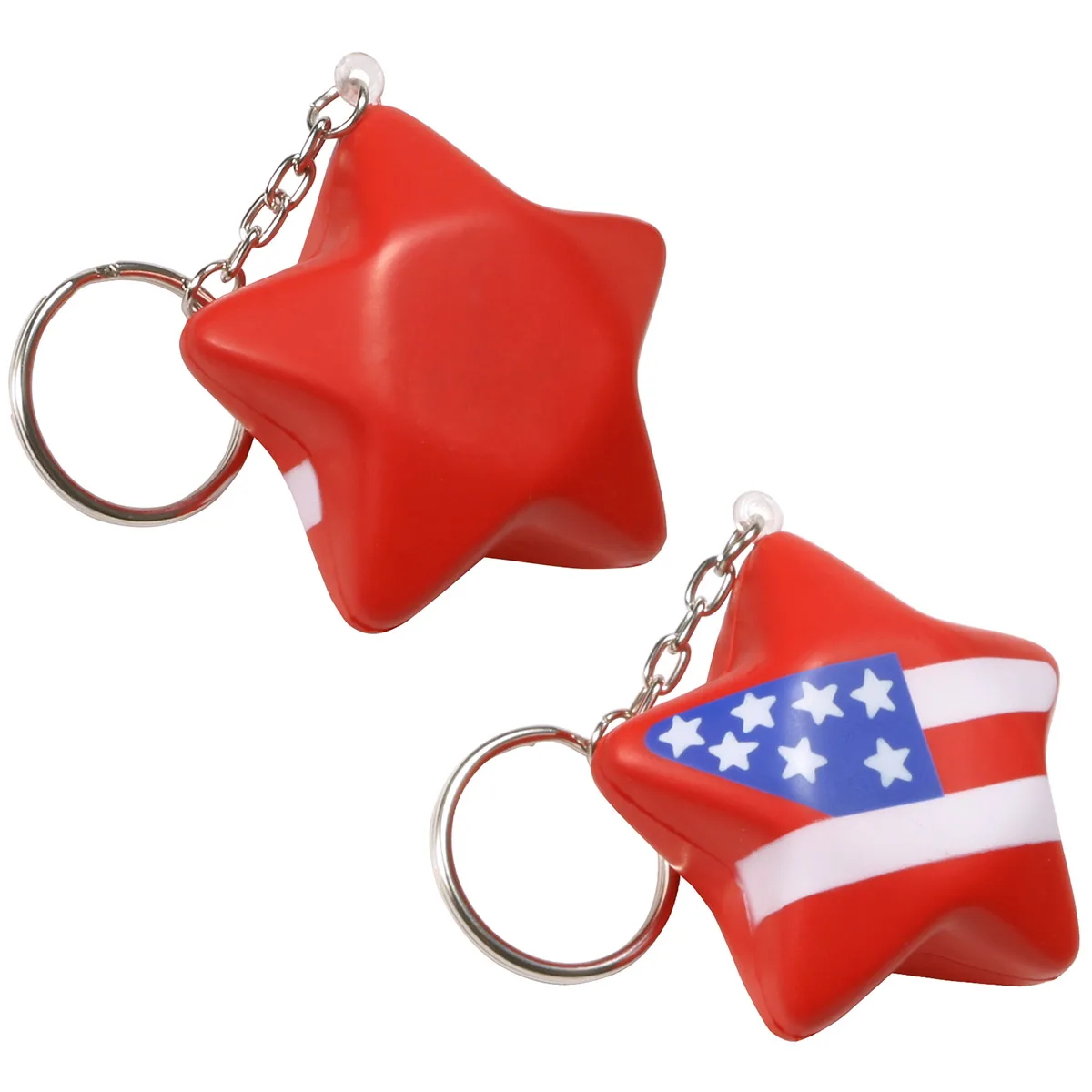 Patriotic Star Stress Reliever Key Chain view 2