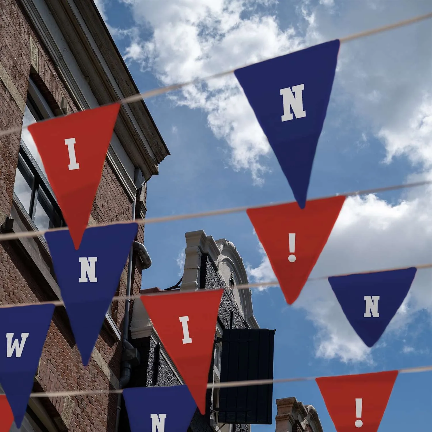 9" x 12" Triangle Pennant String Double-Sided (20') view 3