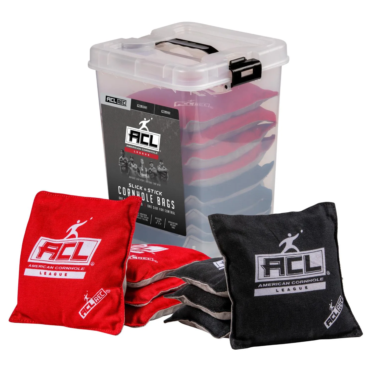 Escalade Sports Acl - Rec Stick-N-Slick Cornhole Bags - Red/Black