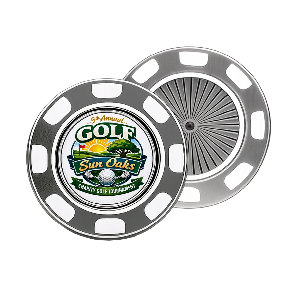 Platinum Poker Chip Ball Marker