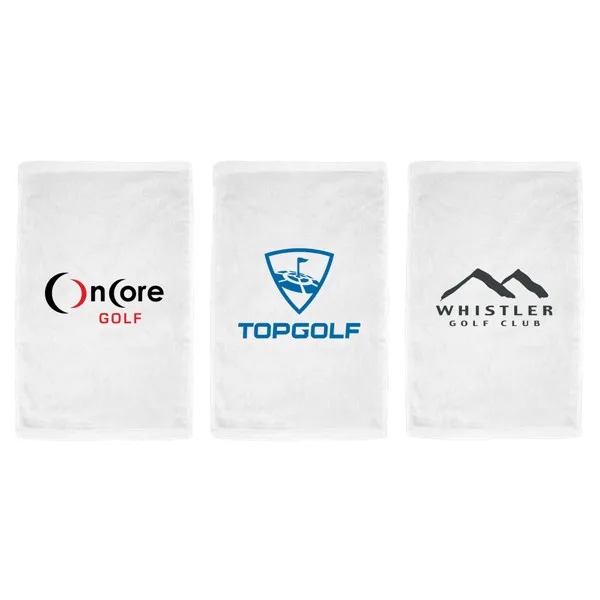Turkish Signature Midweight White Golf Towel view 2