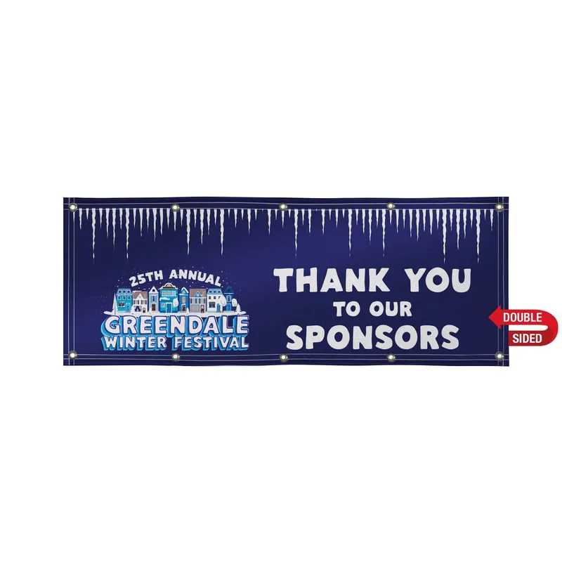 3' x 8' 18 oz. Vinyl Banner Double-Sided