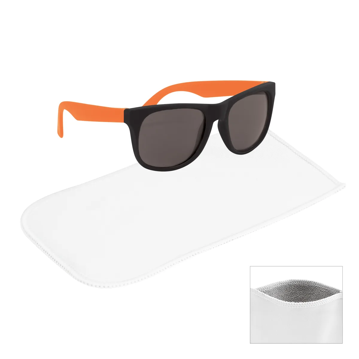 Rubberized Sunglasses With Rpet Microfiber Sunglass Pouch view 3