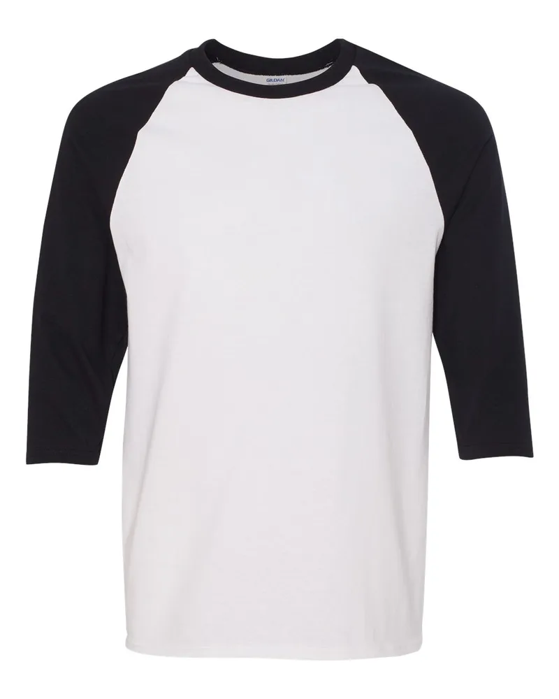 Gildan® Unisex Heavy Cotton™ Raglan Three-Quarter Sleeve T-Shirt view 4