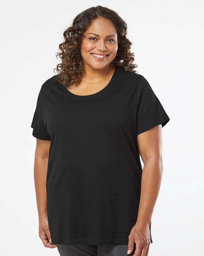 LAT` Curvy Collection Women's Fine Jersey Tee
