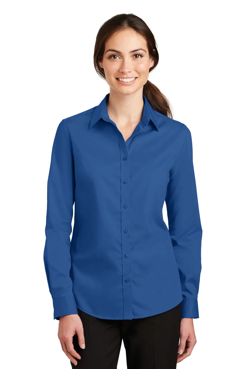 Port Authority® Women's SuperPro™ Twill Shirt. view 3