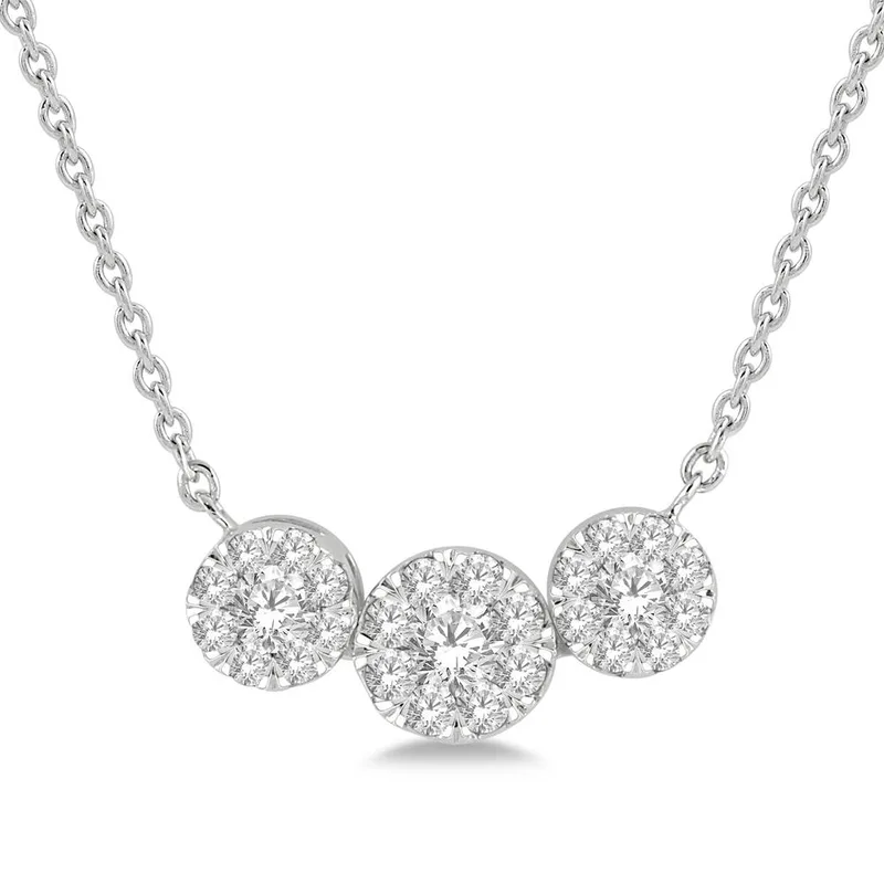 Jilco Inc Diamond Cluster Necklace - 0.35 Wt