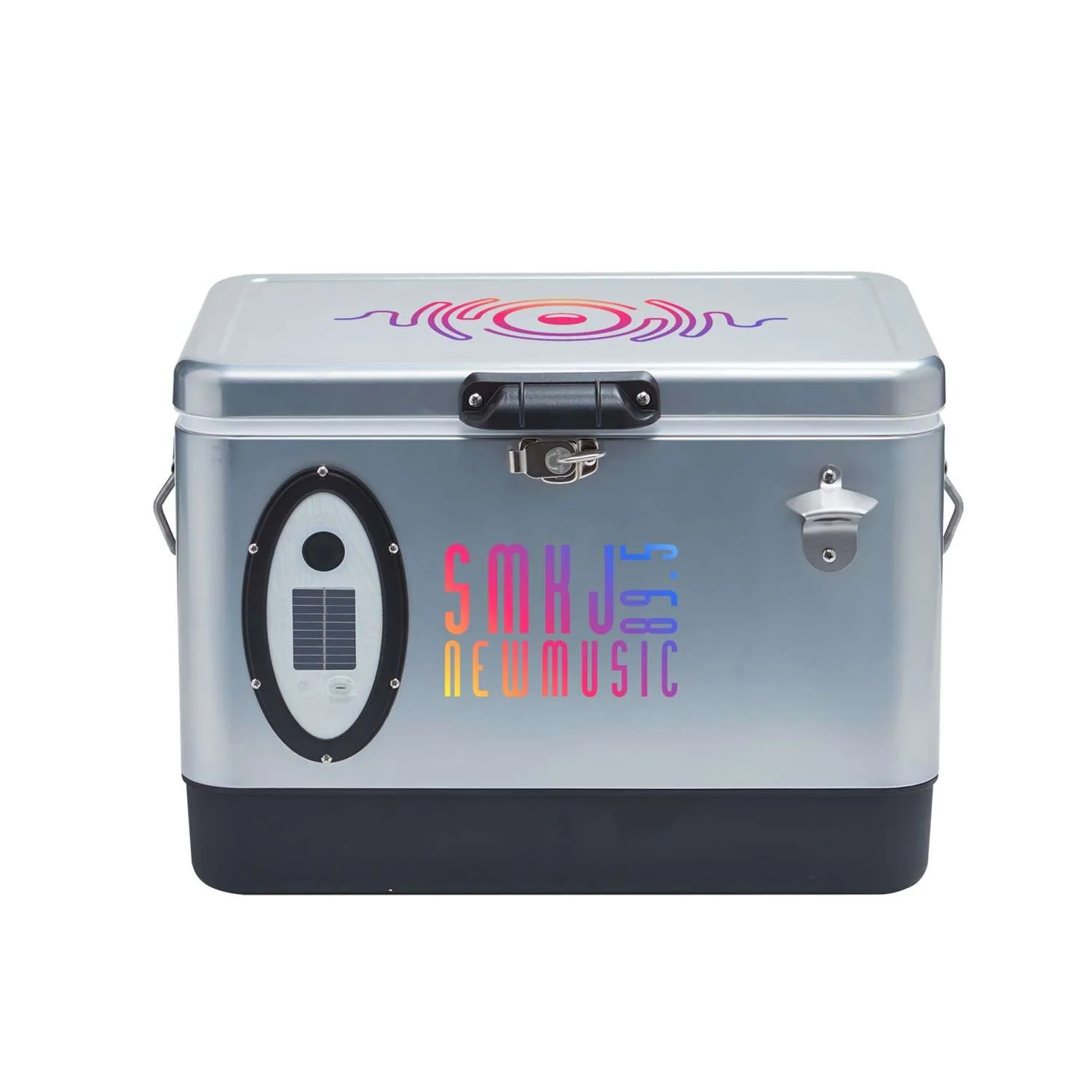Sasquatch 54QT Bluetooth Music Cooler, Front & Top Imprint view 5