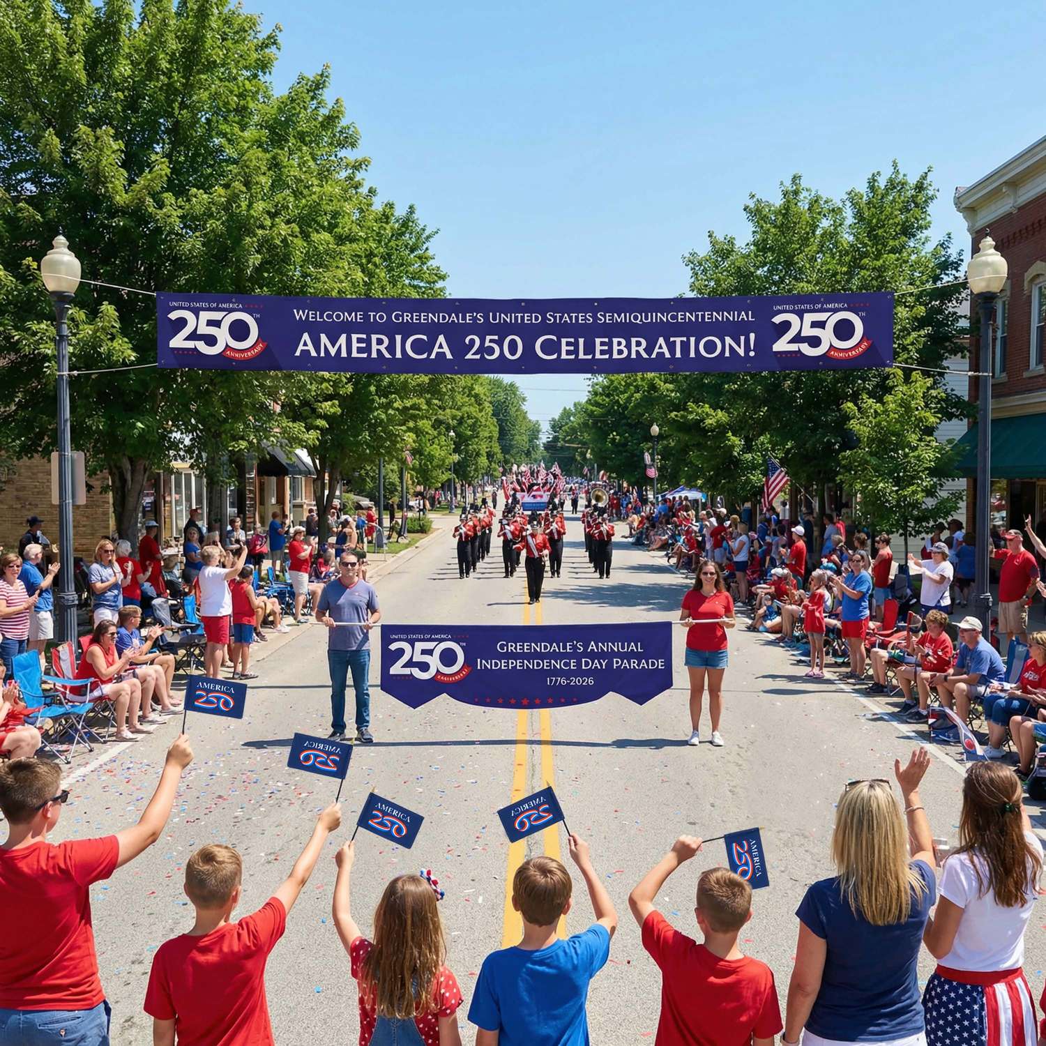 3' x 10' Parade Banner Scallop Bottom Kit view 3