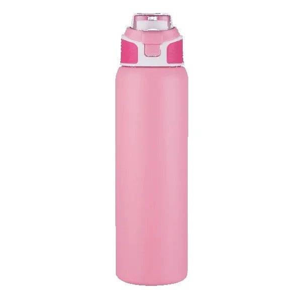 Rockford 28 oz Vacuum Bottle with Push up Lid & Handle view 2