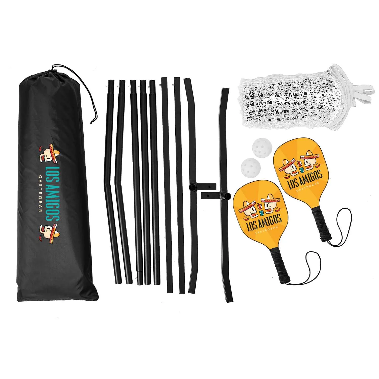 Pickleball Set Plus w/Imprinted Net & Double-sided Paddles view 5