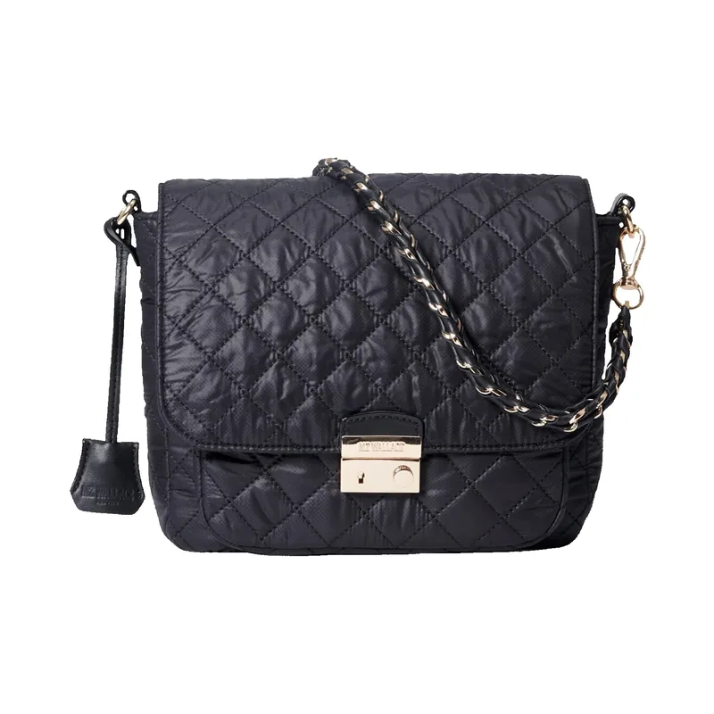 MZ Wallace Medium Crosby Lock Crossbody - Black