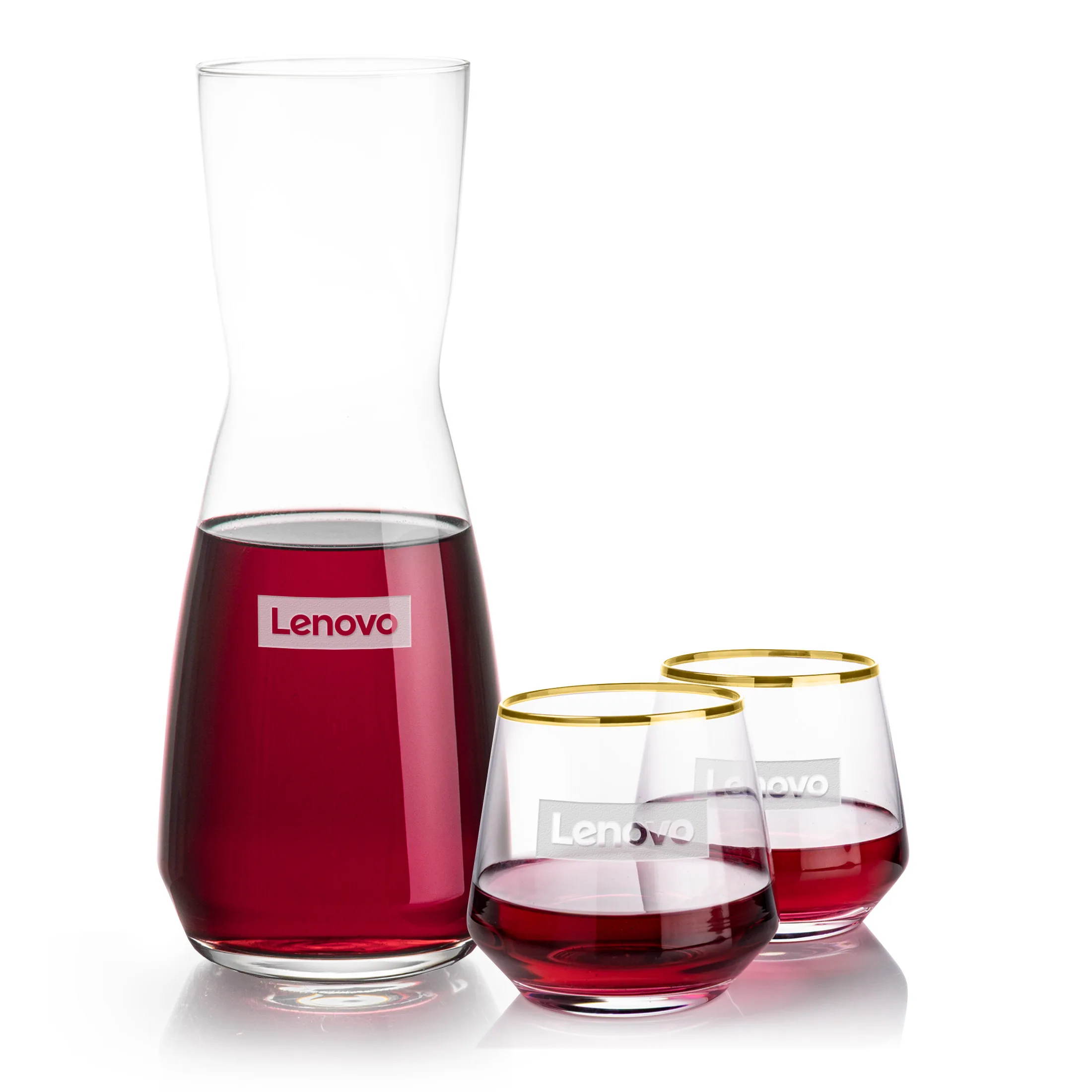 Carafe Stemless Set, Tucson Gold Set, Carafe & 2 Stemless