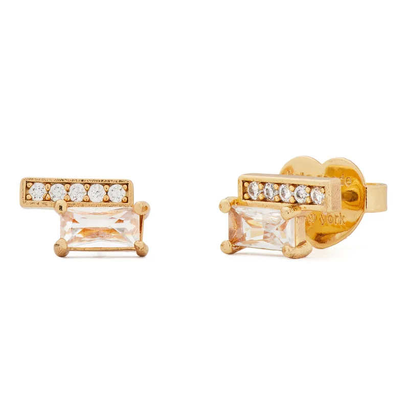 kate spade new york Precious Delights Delicate Studs - Clear/Gold